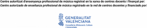 Centro autorizado de enseñanza profesional de música registrado y financiado por la Generalitat Valenciana