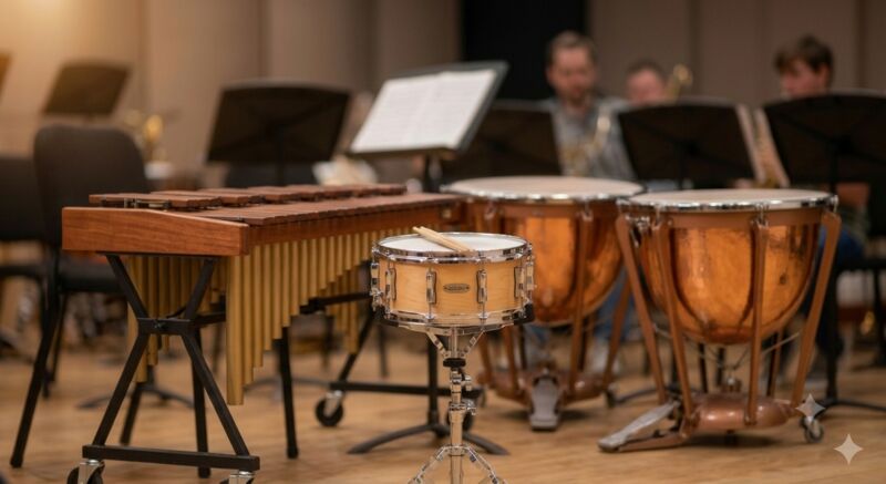 Marimba, timbales y caja