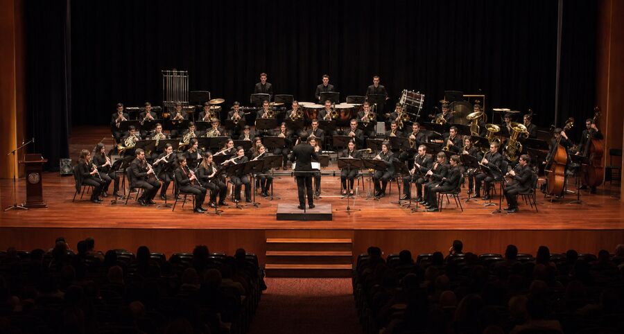 Banda del Centro Profesional actuando en concierto
